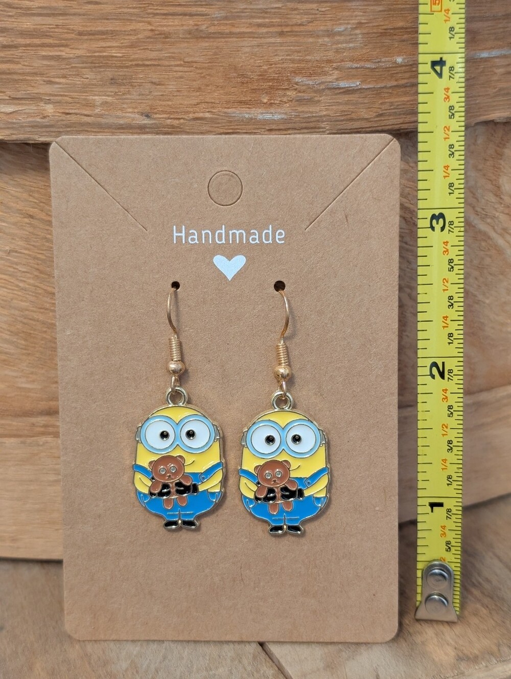 Despicable Me Minions Enamel Metal Earrings NEW